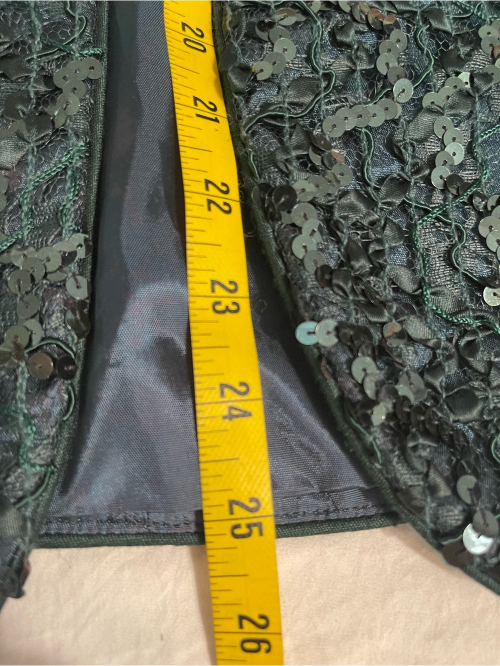 Nah Nah Collection Emerald Green Sequin Blazer with Gold Buttons - Picture 5 of 6